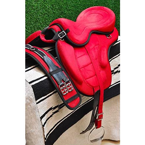 Manaal Enterprises All Purpose Synthetic Treeless FREEMAX English Horse Saddles Tack Get Matching Girth&Leather Straps and Aluminium Stirrups Siz Manaal Enterprises All Purpose Synthetic Treeless FREEMAX English Horse Saddles Tack Get Matching Girth&Leather Straps and Aluminium Stirrups