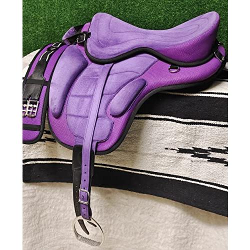 【初期/レア】 Manaal Enterprises All Purpose Synthetic Treeless FREEMAX English Horse Saddles Tack Get Matching Girth&Leather Straps and Aluminium Stirrups Siz 【BCD7538987145】(27157円)