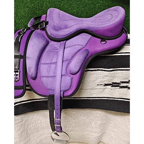 【初期/レア】 Manaal Enterprises All Purpose Synthetic Treeless FREEMAX English Horse Saddles Tack Get Matching Girth&Leather Straps and Aluminium Stirrups Siz 【BCD7538987145】(27157円)