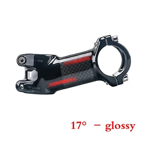 JieLuoTE自転車ステム、超軽量自転車ステム6/10/17/25/35度炭素合金バイクステム60/70/80/90/100 mmロードMTBハンドルバーステムバイク部(カラー:17度、サイ JieLuoTE自転車ステム 超軽量自転車ステム6/10/17/25/35度炭素合金バイクステム60/70/80/90/100 mmロードMTBハンドルバーステムバイク部 カラー 17度