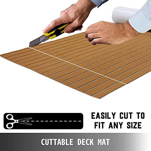 専用出品 WEIFUTCHボートフローリングEVAフォーム、自己接着式シーデッキ船デッキシート、ボート用フェイクチークマリンフローリング、ヨットカヤック用滑り止めボー 【2507740222】(14659円)