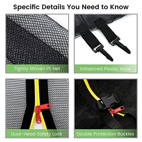 JIUYEKEWトランポリンネット交換用安全囲い6/8/10/12/13/14/16 FT用6極または8極または12極、通気性および耐候性トランポリンネット (ネットのみ) (10 FT/3 JIUYEKEWトランポリンネット交換用安全囲い6/8/10/12/13/14/16 FT用6極または8極または12極 通気性および耐候性トランポリンネット ネットのみ