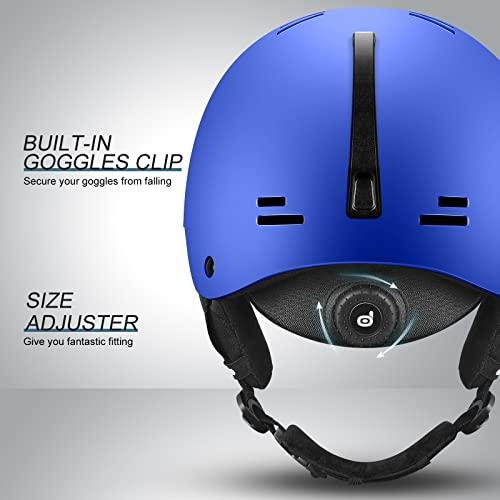 オドランドスキーヘルメット、スキーゴーグル付きスノーボードヘルメット、ダイヤルフィット、ゴーグル対応、大換気、安全認証付きスノーヘルメット、男性女 オドランドスキーヘルメット スキーゴーグル付きスノーボードヘルメット ダイヤルフィット ゴーグル対応 大換気 安全認証付きスノーヘルメット