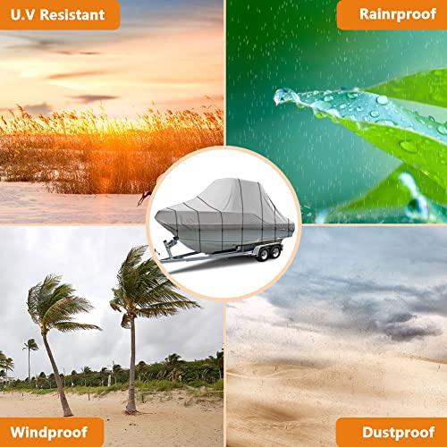 お値下げ iCOVER T-Top/ハードトップボートカバー、600 Dヘビーデューティマリン級TTopボートカバー24フィート-26フィートロングセンターコンソールボートTトップ付、 【Z1342996122】(48378円)