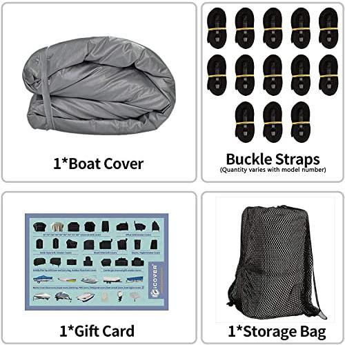 お値下げ iCOVER T-Top/ハードトップボートカバー、600 Dヘビーデューティマリン級TTopボートカバー24フィート-26フィートロングセンターコンソールボートTトップ付、 【Z1342996122】(48378円)