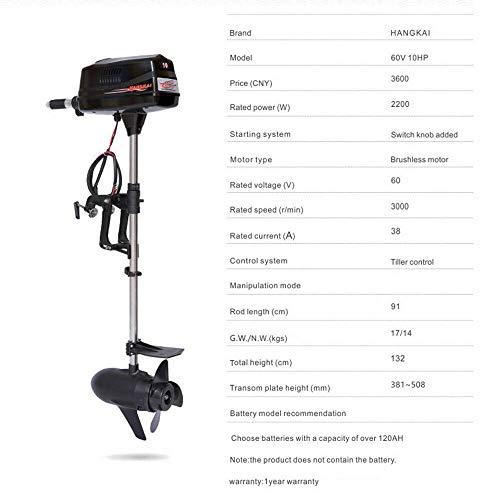 海外品 大型電動トローリングモーターエンジン船外機マリンボート用トローリングボート用モーター釣り具 (60 V 2200 W) 【XUR2770937659】(99816円)