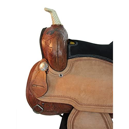 【訳あり・新品】 カウボーイウエスタンサドル15 16 17ホースプレジャーバレルレーシングレザーTACKセット (17インチ) 【U2818293195】(101522円)