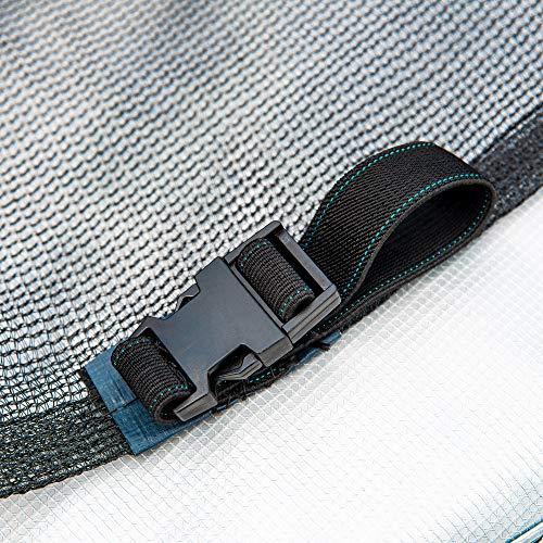 ほぼ未使用 バスケットボールフープ付きEMKK 16 FTトランポリン、安全囲いネットとはしご付き屋外トランポリン、子供から大人まで防水スプリングパッド付きプレミアムジ 【AAA2539243415】(91474円)