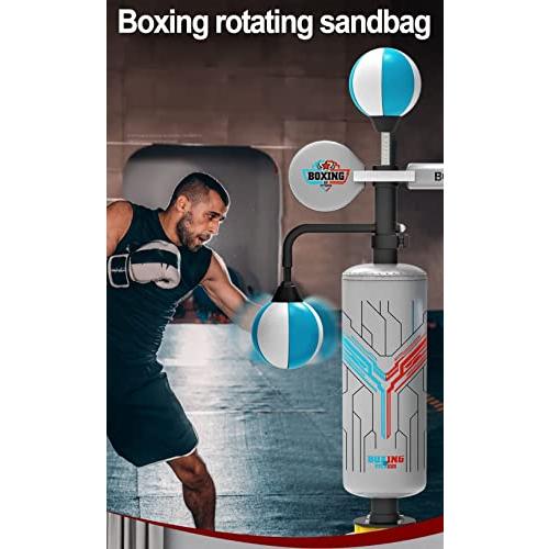 【新品 送料込み】 子供用・大人用スピードボクシングバッグ、スピードボール/スイングアーム/サンドバッグ付フリースタンディングボクシングバッグ、回転棒付ホームジムフィッ 【V1294103164】(46619円)