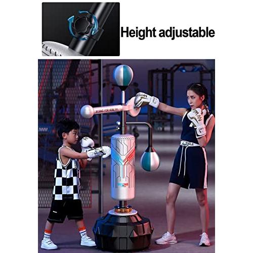 【新品 送料込み】 子供用・大人用スピードボクシングバッグ、スピードボール/スイングアーム/サンドバッグ付フリースタンディングボクシングバッグ、回転棒付ホームジムフィッ 【V1294103164】(46619円)