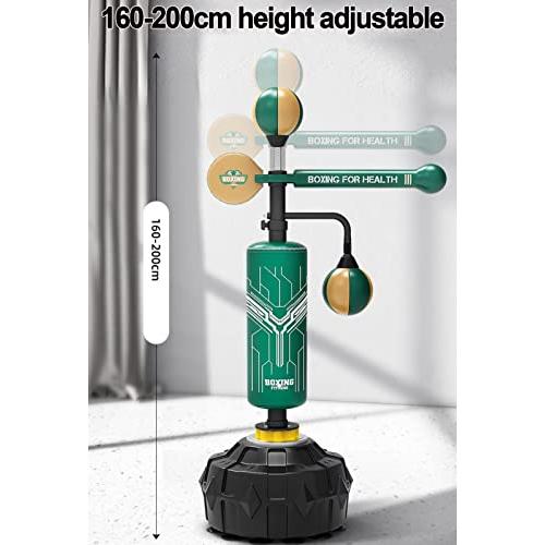 新品未使用！ 子供用・大人用スピードボクシングバッグ、スピードボール/スイングアーム/サンドバッグ付フリースタンディングボクシングバッグ、回転棒付ホームジムフィッ 【TM1526362531】(54986円)