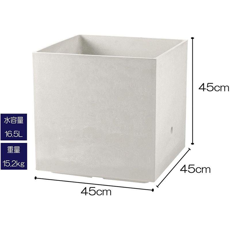 専用出品 リッチェル 大型プランター 陶器風 ホワイト 45×45×45cm ラヴィーレWS キューブ 45型 底面給水機能付き 709002 【2654038588】(15520円)