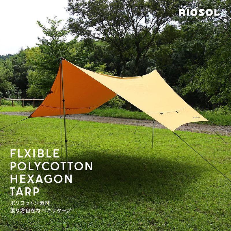 RIOSOL リオソル フレキシブル・ポリコットン・ヘキサタープ タン キャンプ アウトドア オープンタープ おしゃれ レジャー バーベキュ リオソル フレキシブル ポリコットン ヘキサタープ タン キャンプ アウトドア オープンタープ おしゃれ レジャー バーベキュ