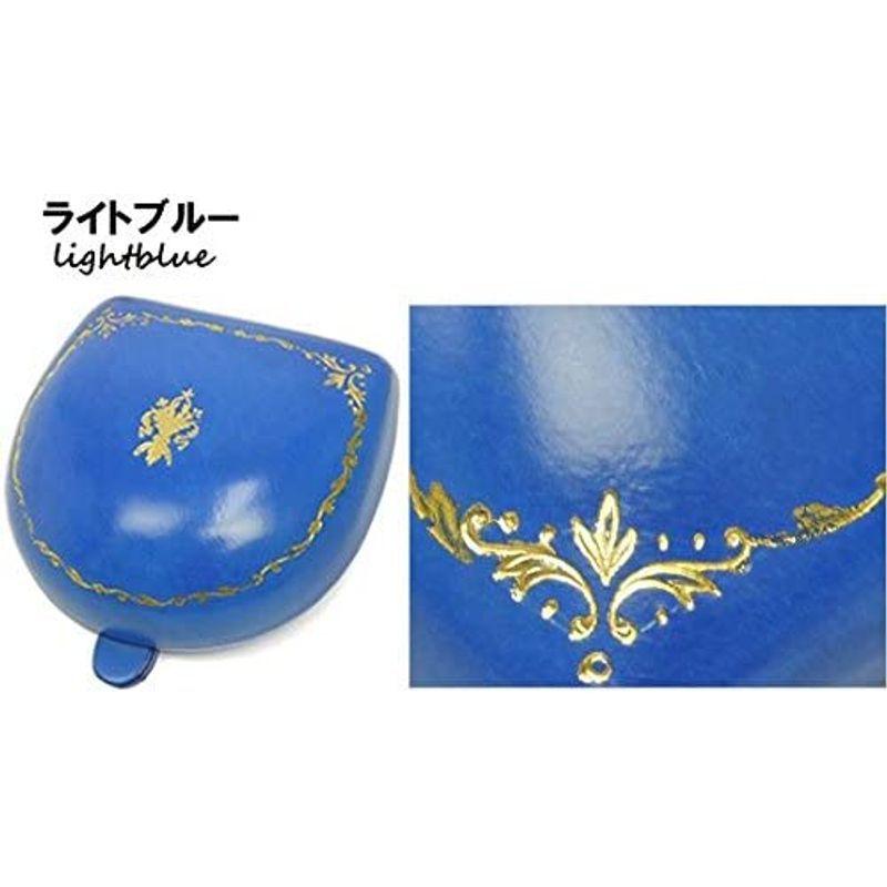 peroni (ペローニ) イタリア製 本革 馬蹄型コインケース シームレスレザー小銭入れ 金箔押し 紋章入り (ライトブルー) ペローニ イタリア製 本革 馬蹄型コインケース シームレスレザー小銭入れ 金箔押し 紋章入り ライトブルー