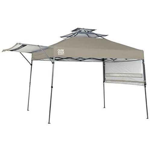 通販激安 Quik Shade Summit 10 X 17 Foot Instant Canopy With Adjustable Dual Half Awnings 170 Square Feet Of Shade For 15 People Taupe 並行輸入品 Seal限定商品