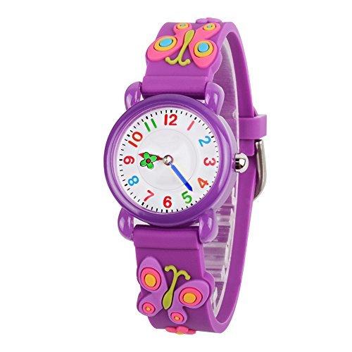 Venhoo Kids Watches 3d Waterproof Silicone Children Toddler Wrist Watch Time Teacher Birthday Gifts For 3 10 Year Old Kids Girls Purple Butt 腕時計 Belyi Krolik Ru