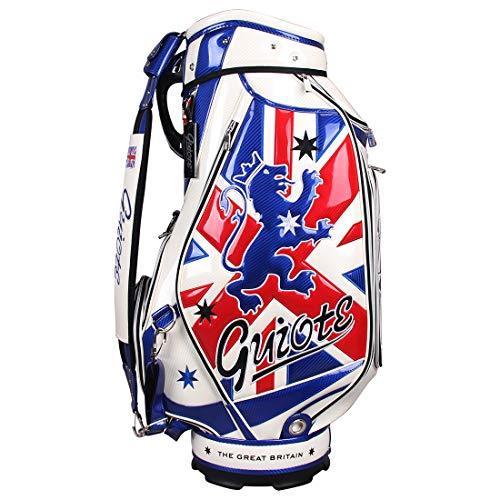 Guiote 2019 Golf Staff Bag Crystal PU Leather Embroidery 5-Way 10.5" (Union Jack, 10.5inch)（並行輸入品） その他ゴルフ用バッグ