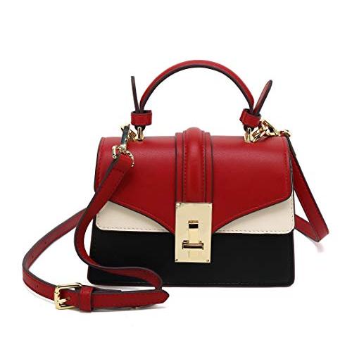 Scarleton Mini Top Handle Satchel Handbag for Women, Vegan Leather 3 Compartment Crossbody Bag, Shoulder Purse, Red, H207710【並行輸入品】 バックパック