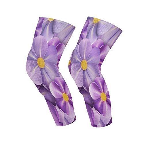 割引販促品 Knee Pads Summer Flower Flax Flowers Knee Sleeves Knee Support Elbow Pads Shin Pads Knee Brace For Volleyball Basketball Footbal Yoga Sports 公式オンラインショップ Met Gov Bs