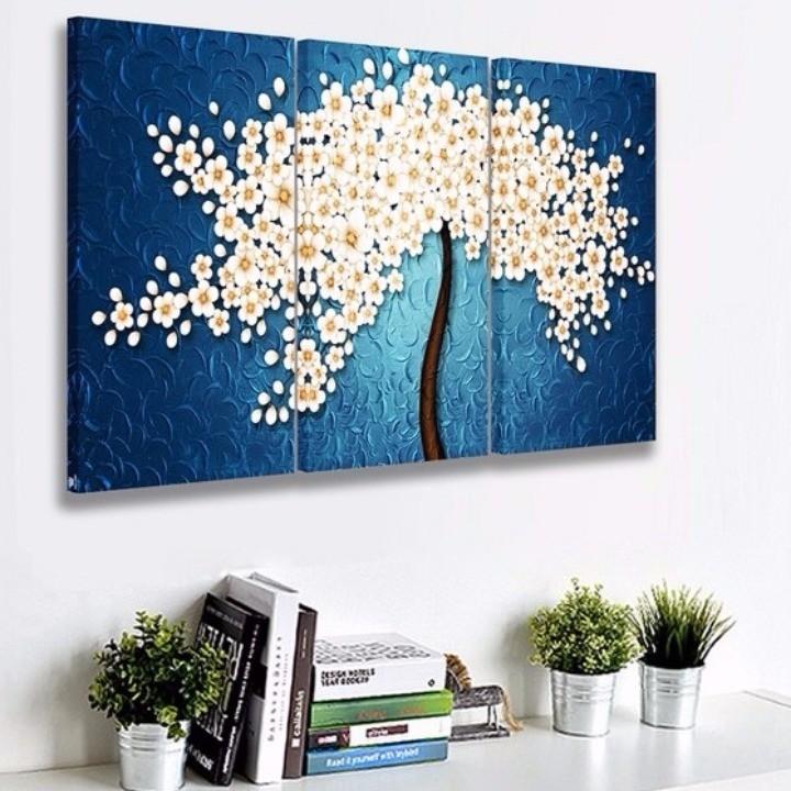 送料無料 開運 植物 絵画 桜の木 アートパネル 3パネルセット1本の桜の木 おしゃれ 壁掛け 絵 風景画インテリア絵画 壁飾り リピング