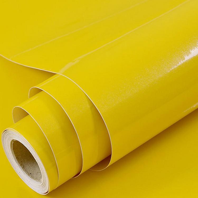 壁紙 リメイクシート 60 X 500 Cm イエロー リフォーム 張り紙 ウォールシール 家具リメイクシート 壁紙シール 壁紙シート リフォーム 補修 防水加工 粘着 T Raraland 通販 Yahoo ショッピング