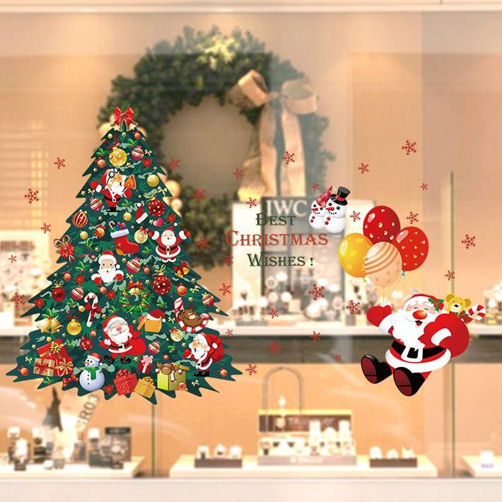 ウォールステッカー クリスマス ショーウインドー 飾り窓 壁紙 かわいい クリスマスツリー オシャレ インテリア 店舗用 おしゃれ 北欧 シール 賑やかな雰 T Raraland 通販 Yahoo ショッピング