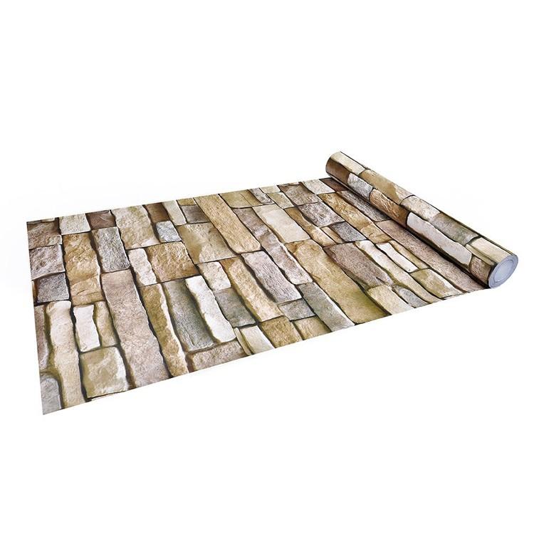 送料無料 ３d 壁紙 シール 壁紙レンガ ストーン柄 貼ってはがせる 10m巻き 岩の木目調 リフォーム シール ウォールステッカー 防水 壁デコシートプチリフォ T Raraland 通販 Yahoo ショッピング