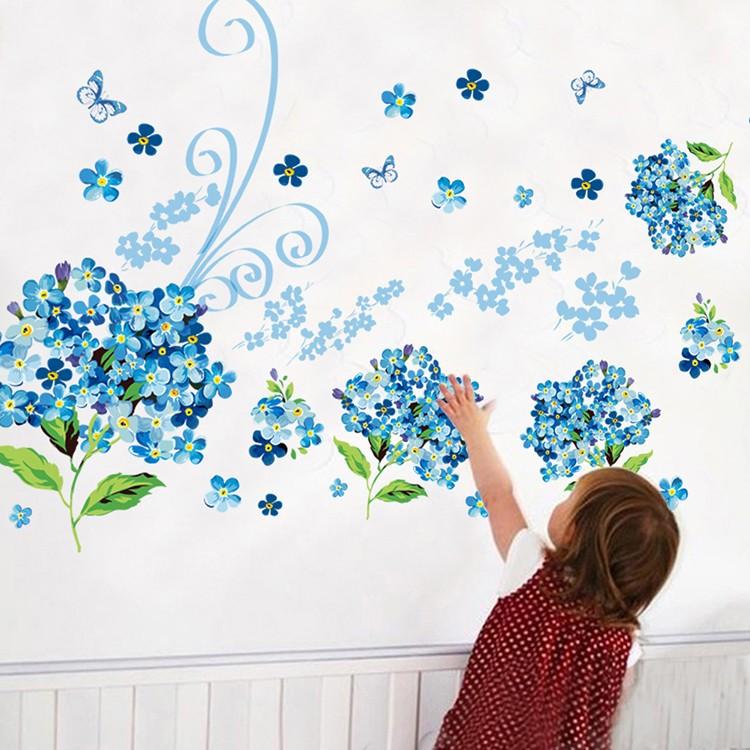 ウォールステッカー花 青い紫陽花 お花ウォールステッカー青いアジサイ あじさいかわいい 風水グッズ ウォールステッカー 紫陽花 模様替え 1人部屋 プ T0060 Raraland 通販 Yahoo ショッピング