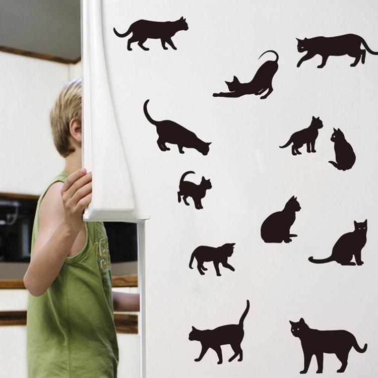 送料無料ウォールステッカー ねこ 黒ねこ ウォールスッテカー 動物 ねこ 簡単 シール Diy インテリア 黒猫 9タイプ ウォールステッカー面白い猫 北欧 ウォ T Raraland 通販 Yahoo ショッピング