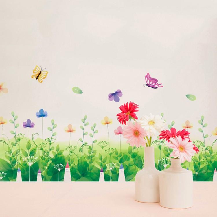 送料無料 ウォールステッカー 春 フラワー 青々とした芝生 蝶々壁用ステッカーdiy 模様替え 壁紙 シール 部屋飾り インテリア 店舗 ガラスドア リビング キチ T Raraland 通販 Yahoo ショッピング