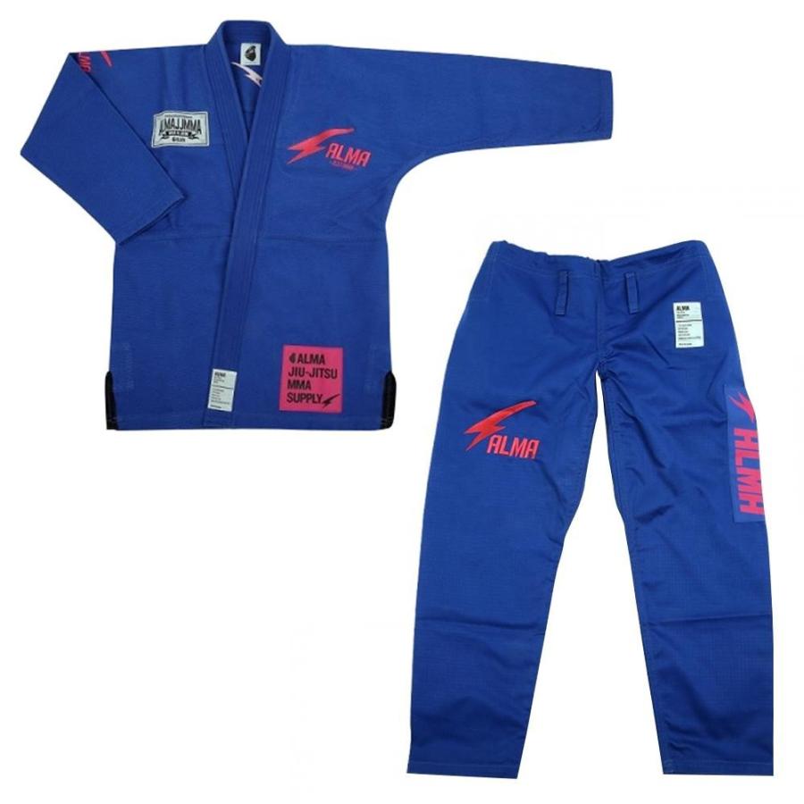 Alma Ju7 Bu Thunder サンダー Ab Raramart Wear 柔道 送料無料 500円クーポン発行中 青 Thunder Jiu Jitsu Wear アルマ