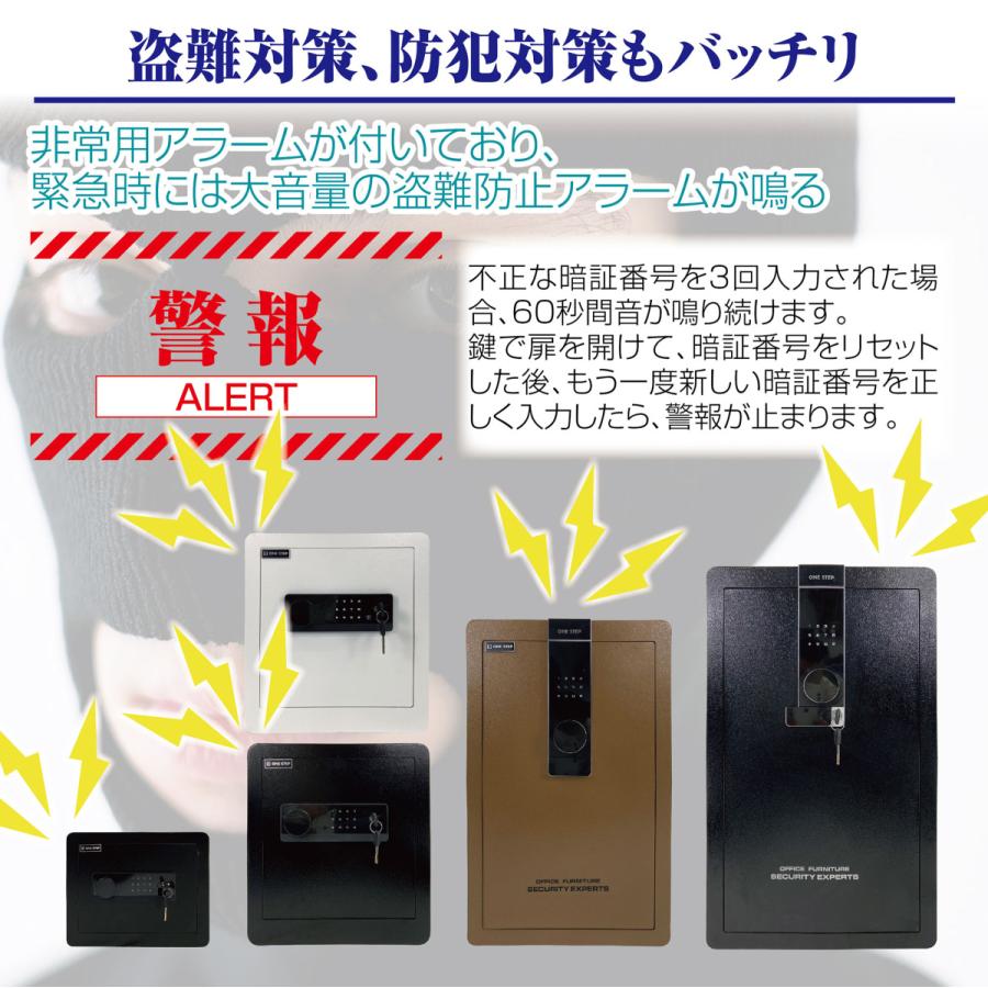 金庫 緊急キー テンキー式 壁付け 振動警報 店舗用 盗難防止 金属製