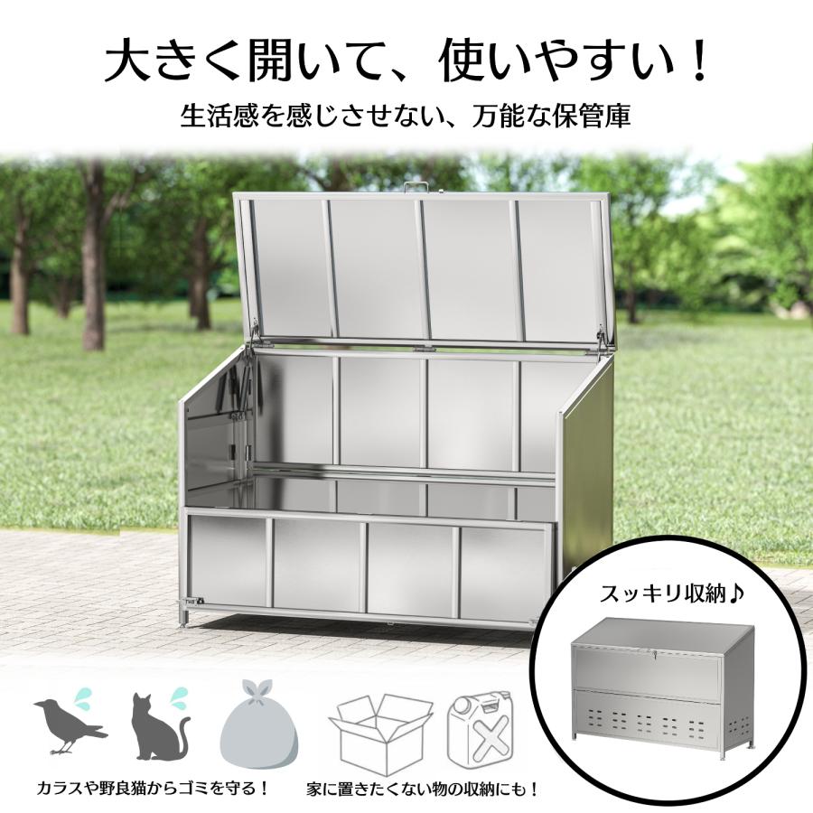 ゴミ箱 屋外 ゴミステーション 大きい ステンレス カラス除け ゴミ