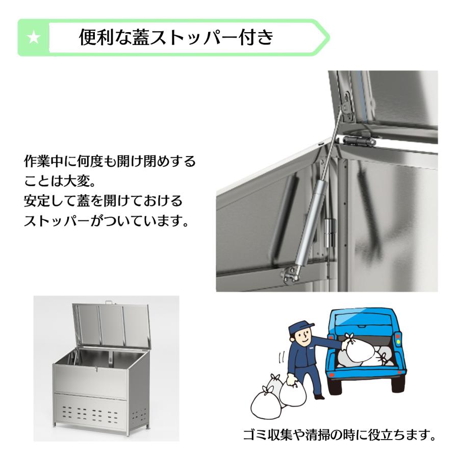ゴミ箱 屋外 ゴミステーション 大きい ステンレス カラス除け ゴミ