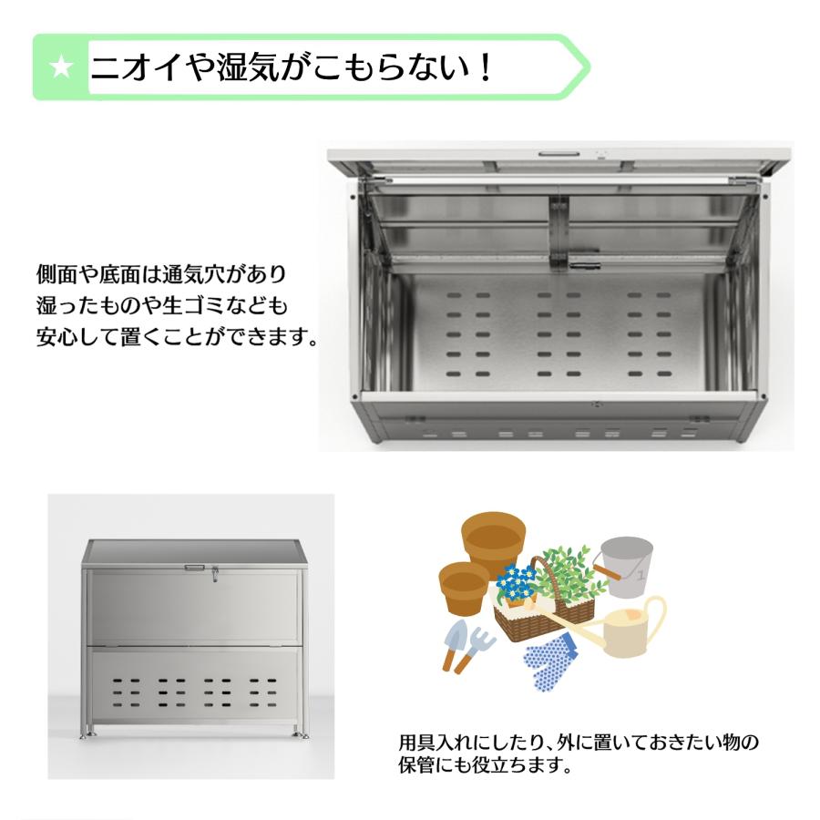 ゴミ箱 屋外 ゴミステーション 大きい ステンレス カラス除け ゴミ