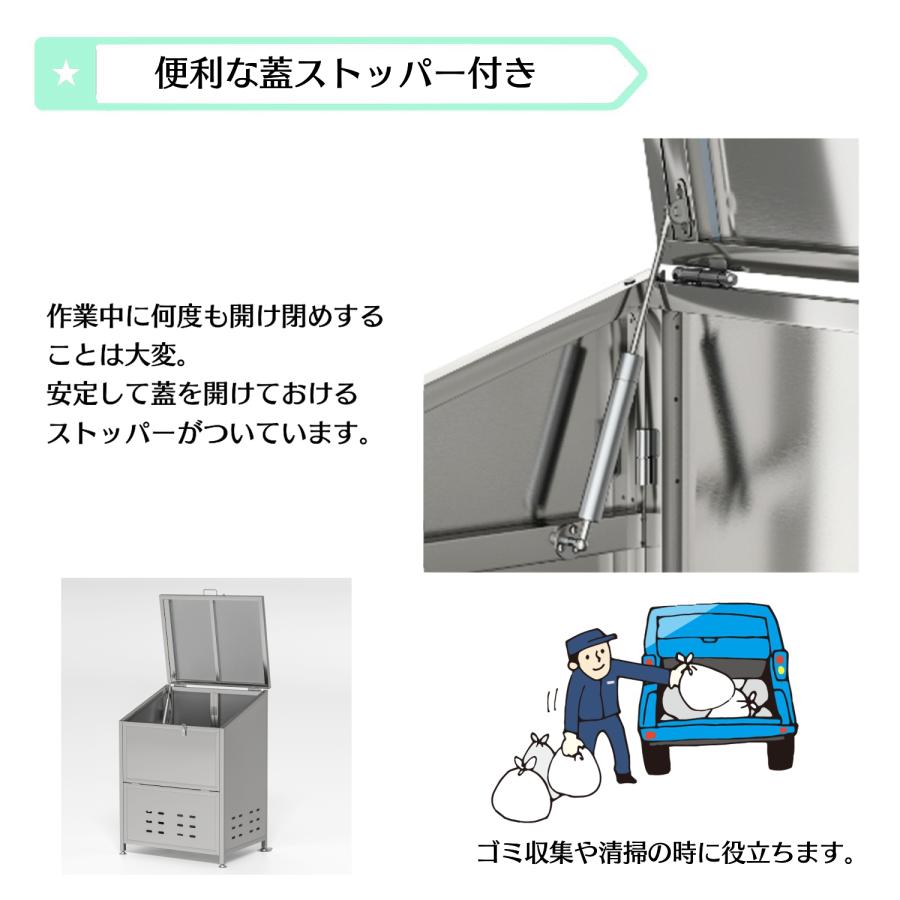 ゴミ箱 屋外 ゴミステーション 大きい ステンレス カラス除け ゴミ