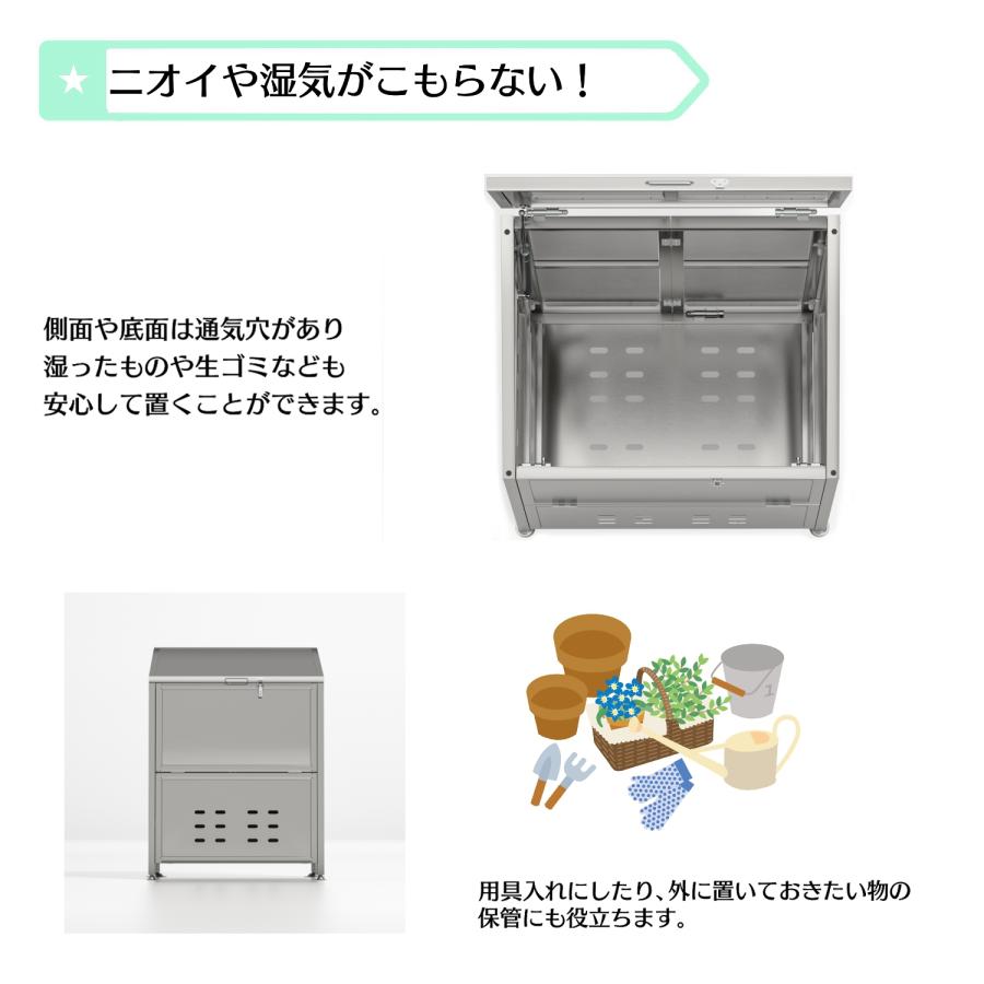 ゴミ箱 屋外 ゴミステーション 大きい ステンレス カラス除け ゴミ