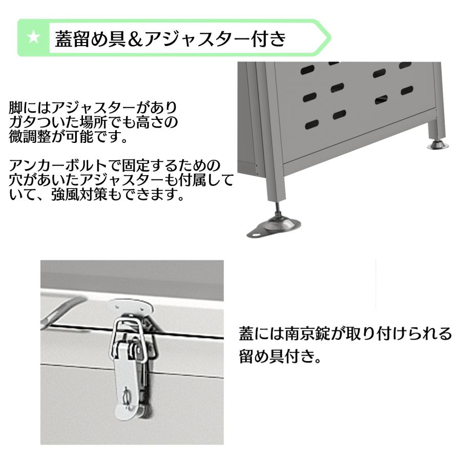 ゴミ箱 屋外 ゴミステーション 大きい ステンレス カラス除け ゴミ