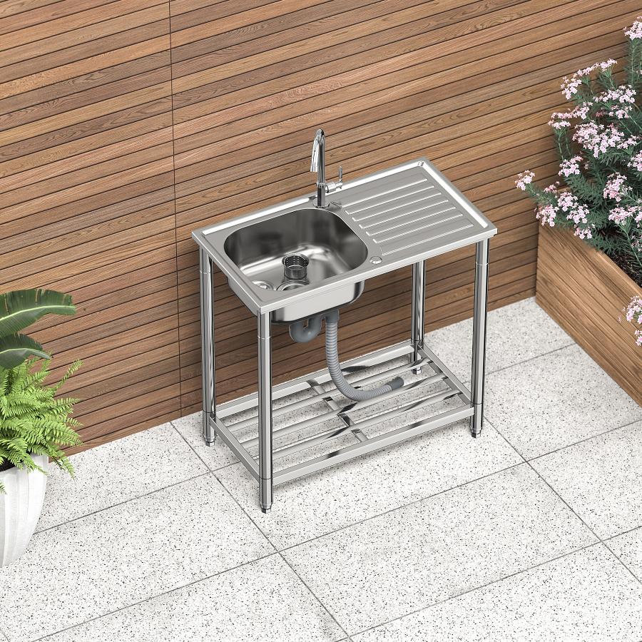 流し台 シンク ステンレス製 蛇口水栓付き 簡単組立 RC-CW1200 【公式