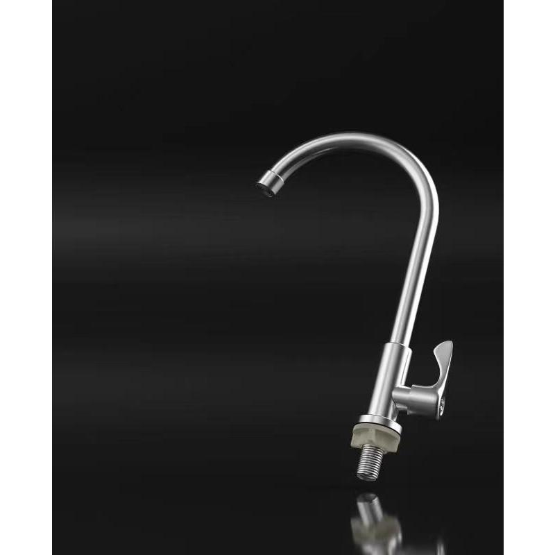 水栓 蛇口 カラン ステンレス 単水栓 冷水 温水 対応 丈夫で長持ち