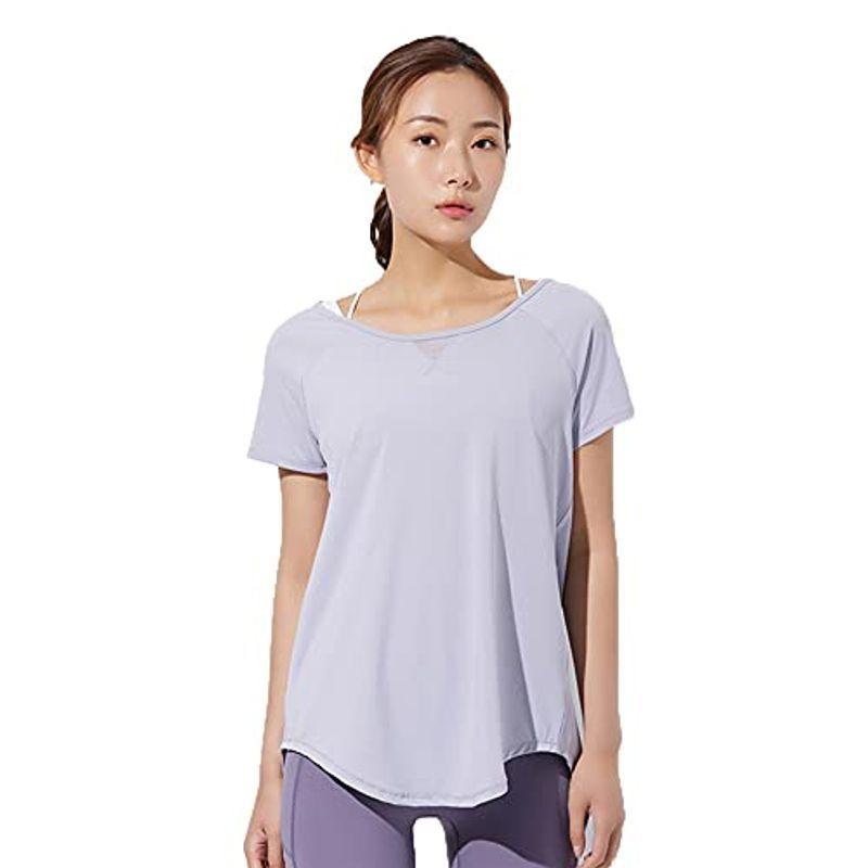 ヨガ Tシャツ レディース 半袖 吸汗速乾 長め ゆったり おしゃれ 背中開き 蝶 び メッシュ フィットネス スポーツ トップス ヨガ フ ラ レコルト 通販 Yahoo ショッピング