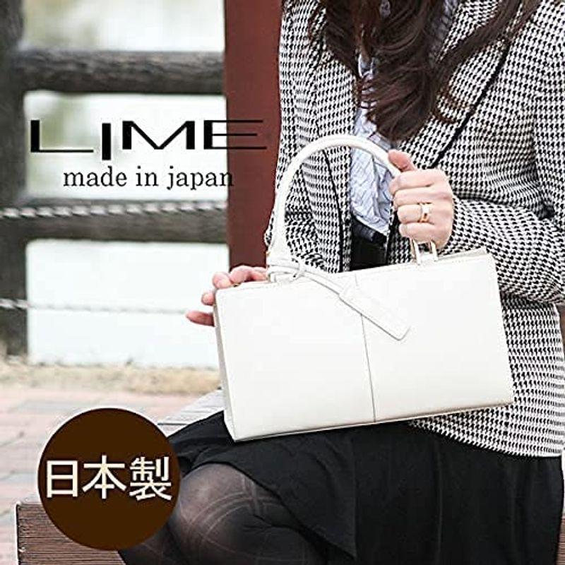 売切り特価 LIME made in Japan フォーマルバッグ ハンドバッグ Ｌ1278 〔 ホワイト 〕 レディース 本革 撥水 レザー 鞄 日本 