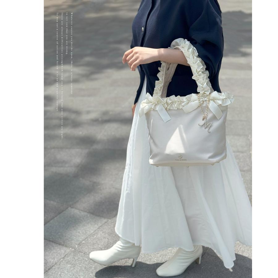 GISELLE ミニトートバッグ レディース 2way ポケット多い フリル 軽量