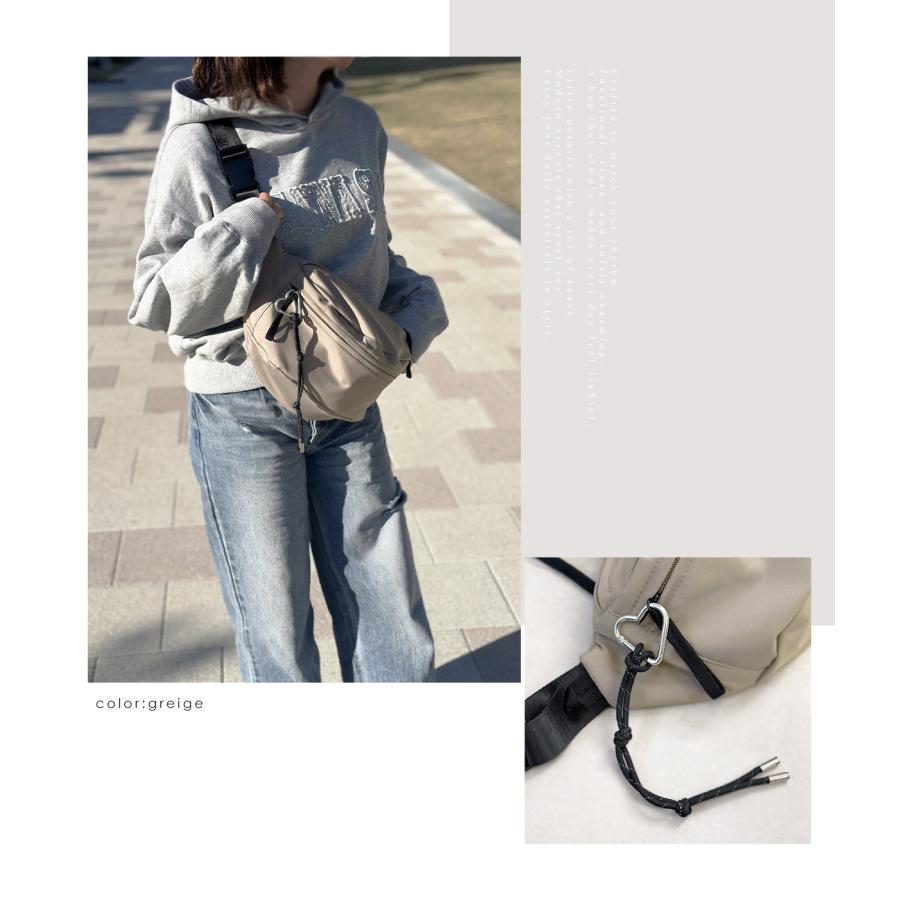 ボディバッグ レディース 大容量 ワンショルダーバッグ 斜めがけ 撥水 カラビナ 軽量 抗菌 防臭 カジュアル 爆買 | GISELLE | 15