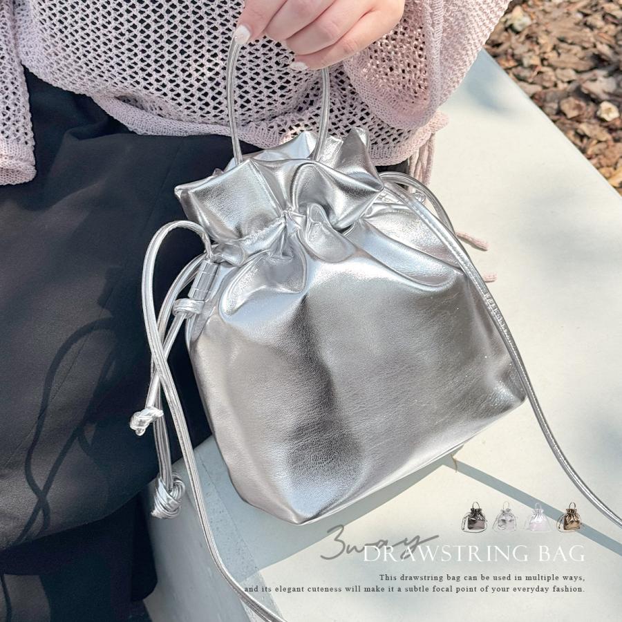 GISELLE ショルダーバッグ レディース ミニ 小さめ 巾着 軽量 2way