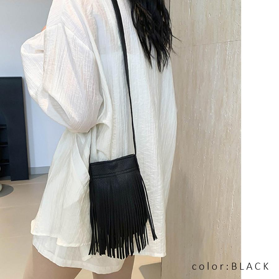 GISELLE ショルダーバッグ レディース 斜め掛け フリンジ 軽量 スマホ