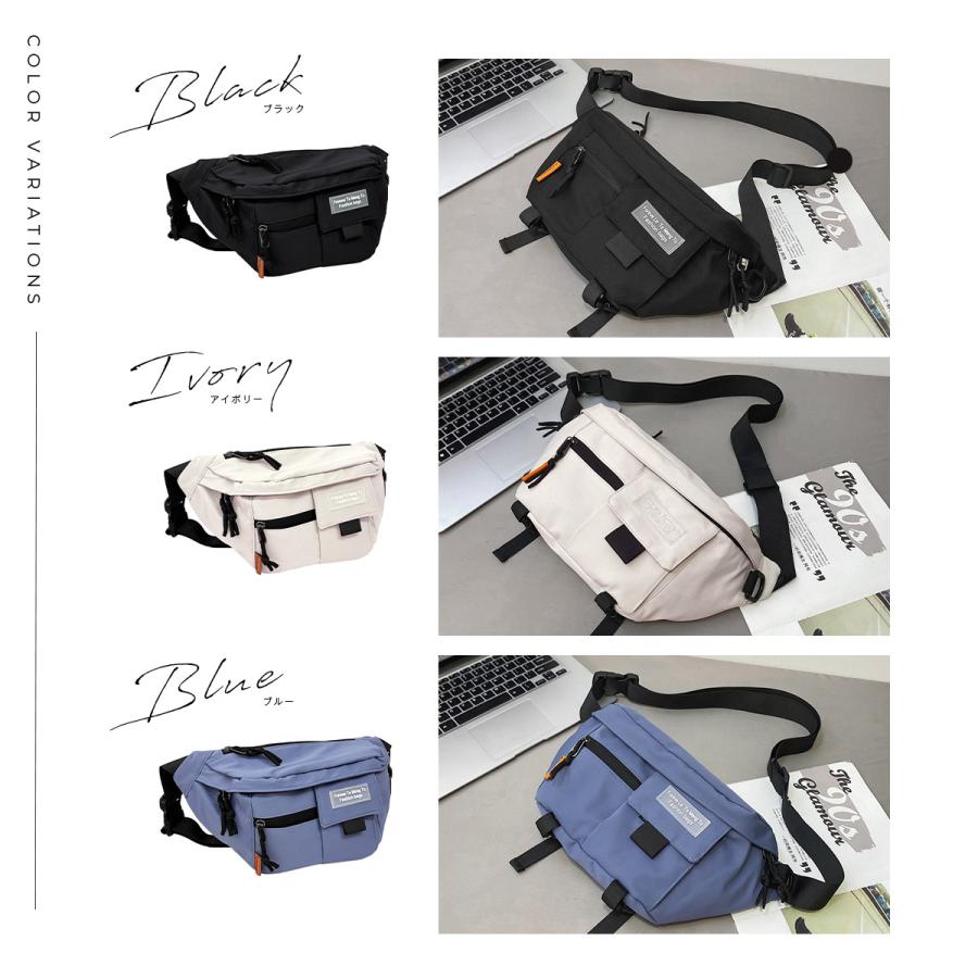 GISELLE ボディバッグ メンズ レディース 大容量 ウエストポーチ ワン