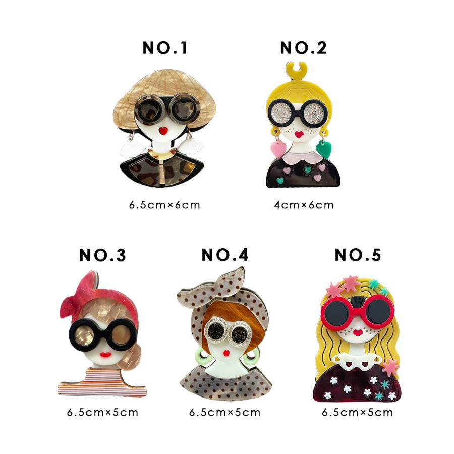 ブローチ ガール レディース ピンバッジ ワンポイント バッグ スカーフ留め おしゃれ かわいい 大きめ 完成品 送料無料 爆買 | GISELLE | 28