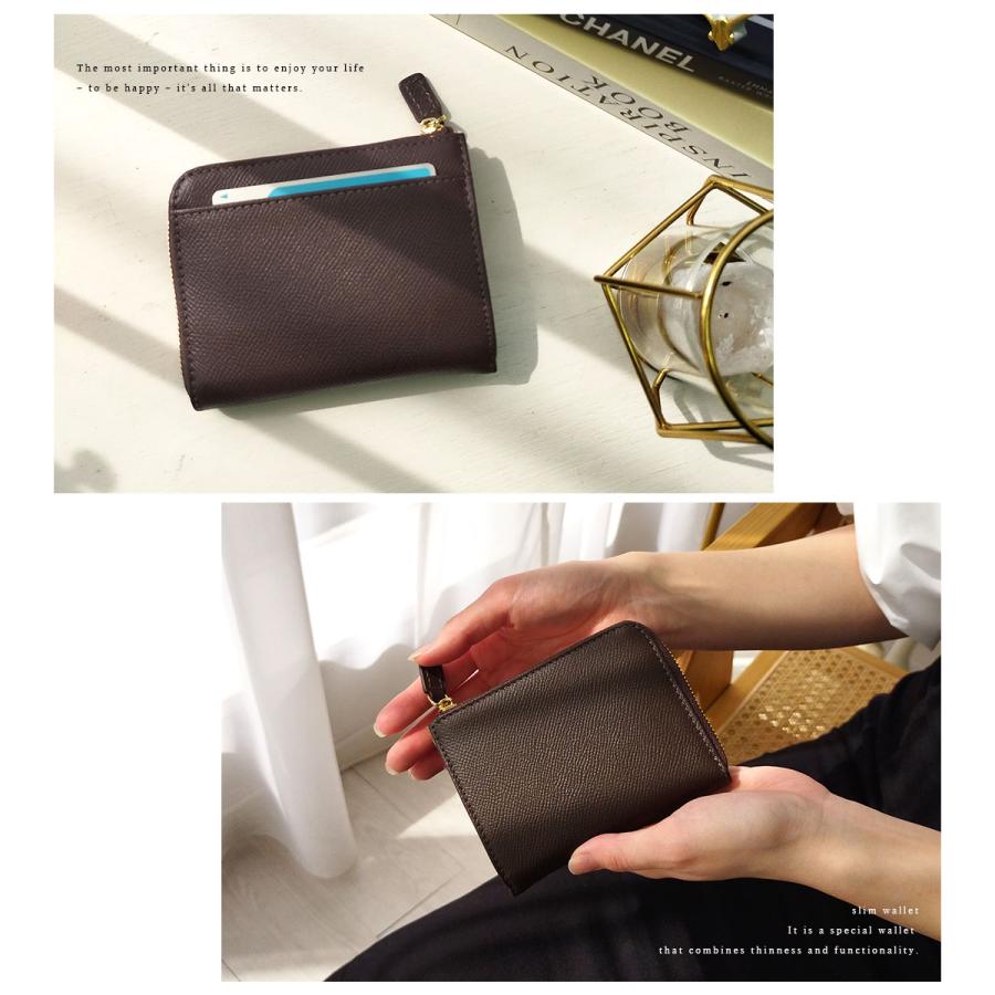 GISELLE ミニ財布 メンズ 本革 二つ折り 財布 レディース 小さめ L字