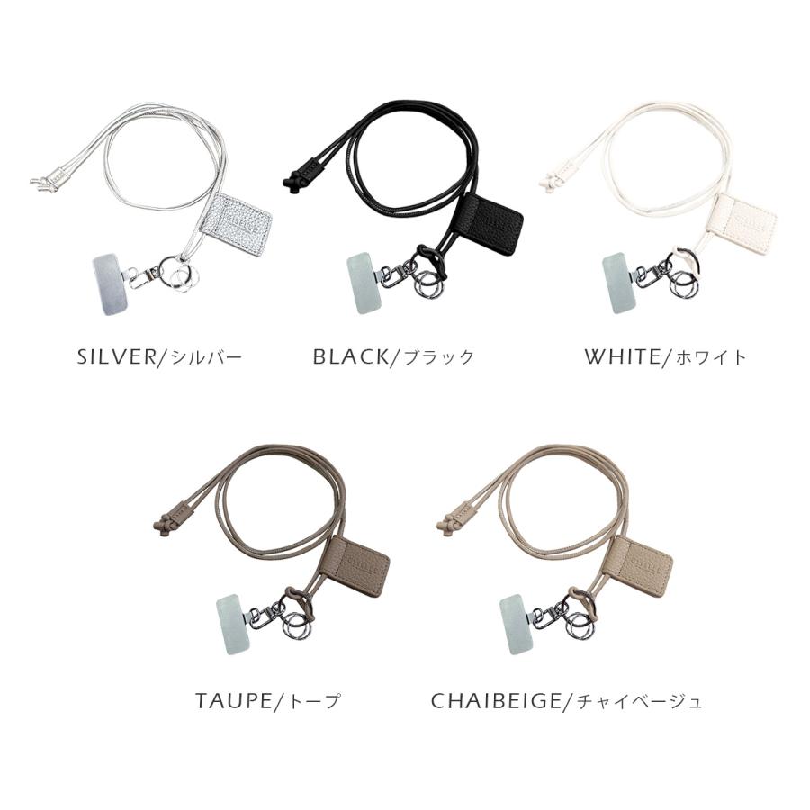 スマホ ショルダーストラップ 携帯 肩掛け クリップ付き 斜め掛け 首